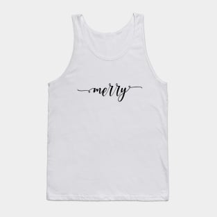 Merry Christmas design, Merry lettering Tank Top